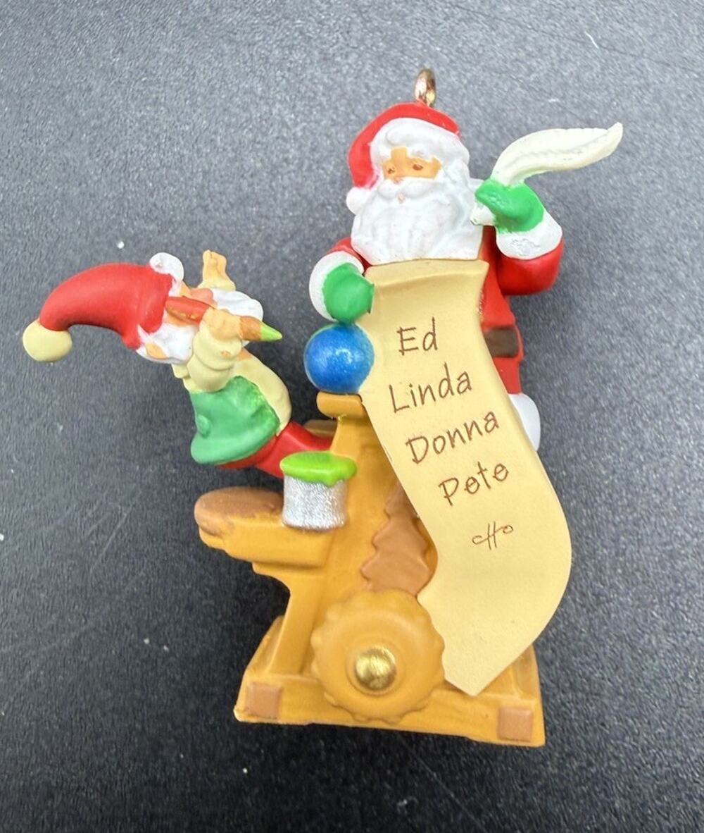 Hallmark "Checking it Twice" Mini Christmas Ornament No Box -LO22